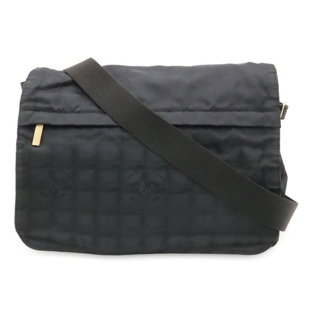 CHANEL New Travel Line Handbag/Shoulder Bag, Nylon Jacquard, Black, A29348